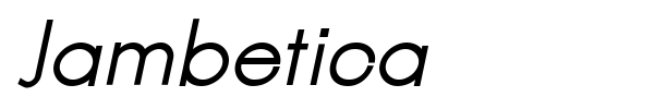 Jambetica font preview